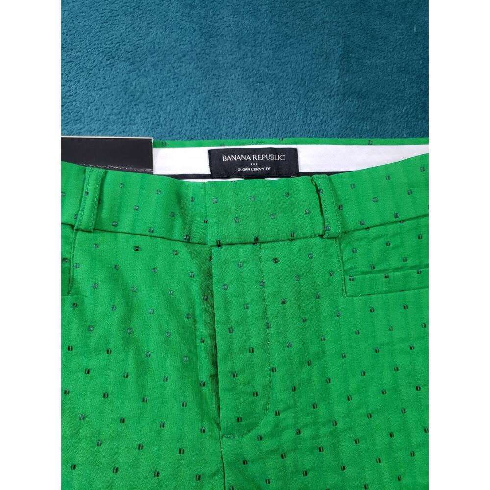 Banana Republic Pants Size 2 Womens Green Mid Rise Ladies Sloan Curvy NWT - Picture 6 of 13